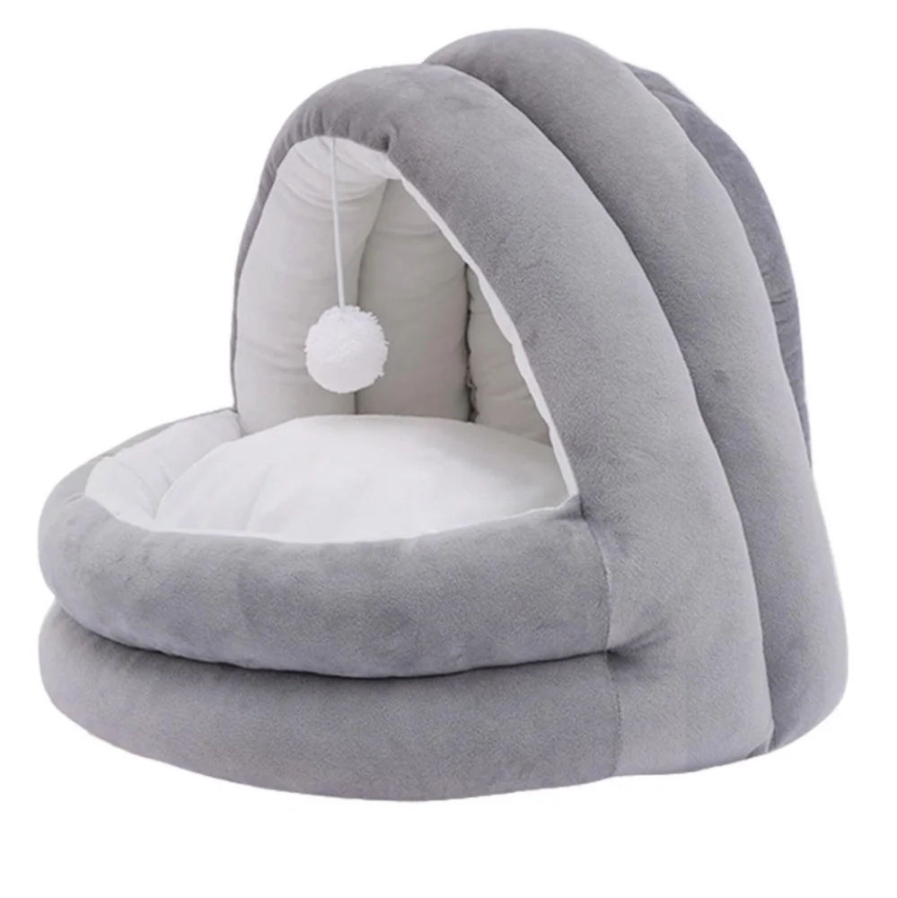 LARGE PET BED IGLOO VELVET TYPE SUPER SOFT